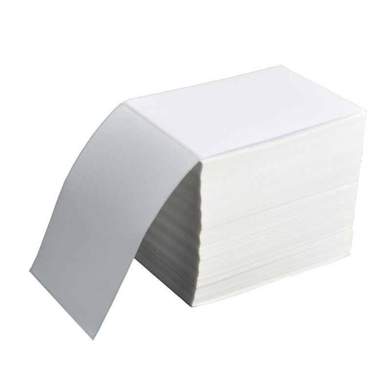 FungLam 4x6 Thermal Printer Labels - 1000 Fanfold Direct Shipping Labels, Perforated With Strong Adhesive - Compatible With Zebra, Rollo and Most Thermal Printers - Image 2